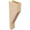 Ekena Millwork 5"W x 10"D x 30"H Thin Clemmons Rough Cedar Woodgrain TimberThane Corbel, Primed Tan CORUR05X10X30CLERCPR - alternate 3